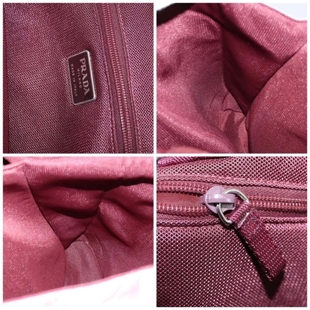 PRADA Tote Bag Nylon Pink Silver Auth 151026 - Picture 15 of 16